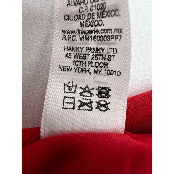 HANKY PANKY SIZE LARGE BREATHE SOFT NATURAL RISE THONG CHERRY RED NWT - Picture 9 of 10